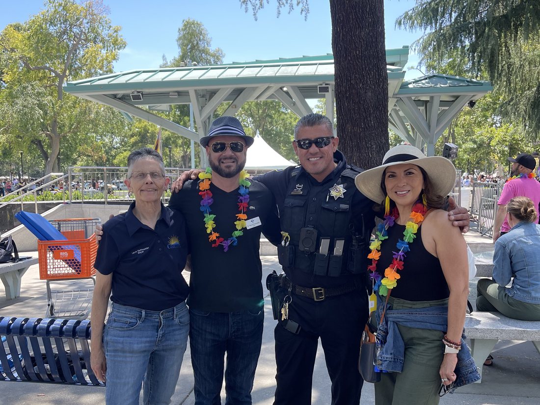 La Concordia team with a local public-safety partner at a community event